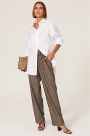 Plaid Drawstring Pants by Co