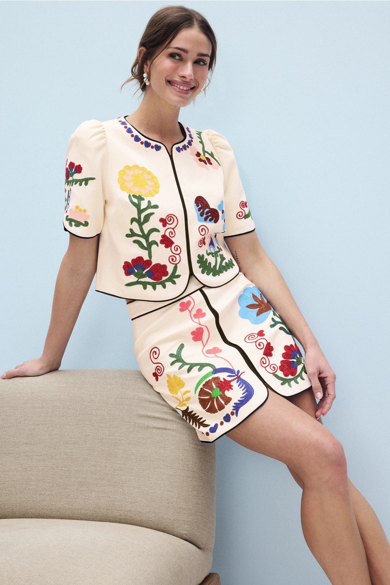 Dottie Embroidered Mini Skirt by Hunter Bell - Photo 0