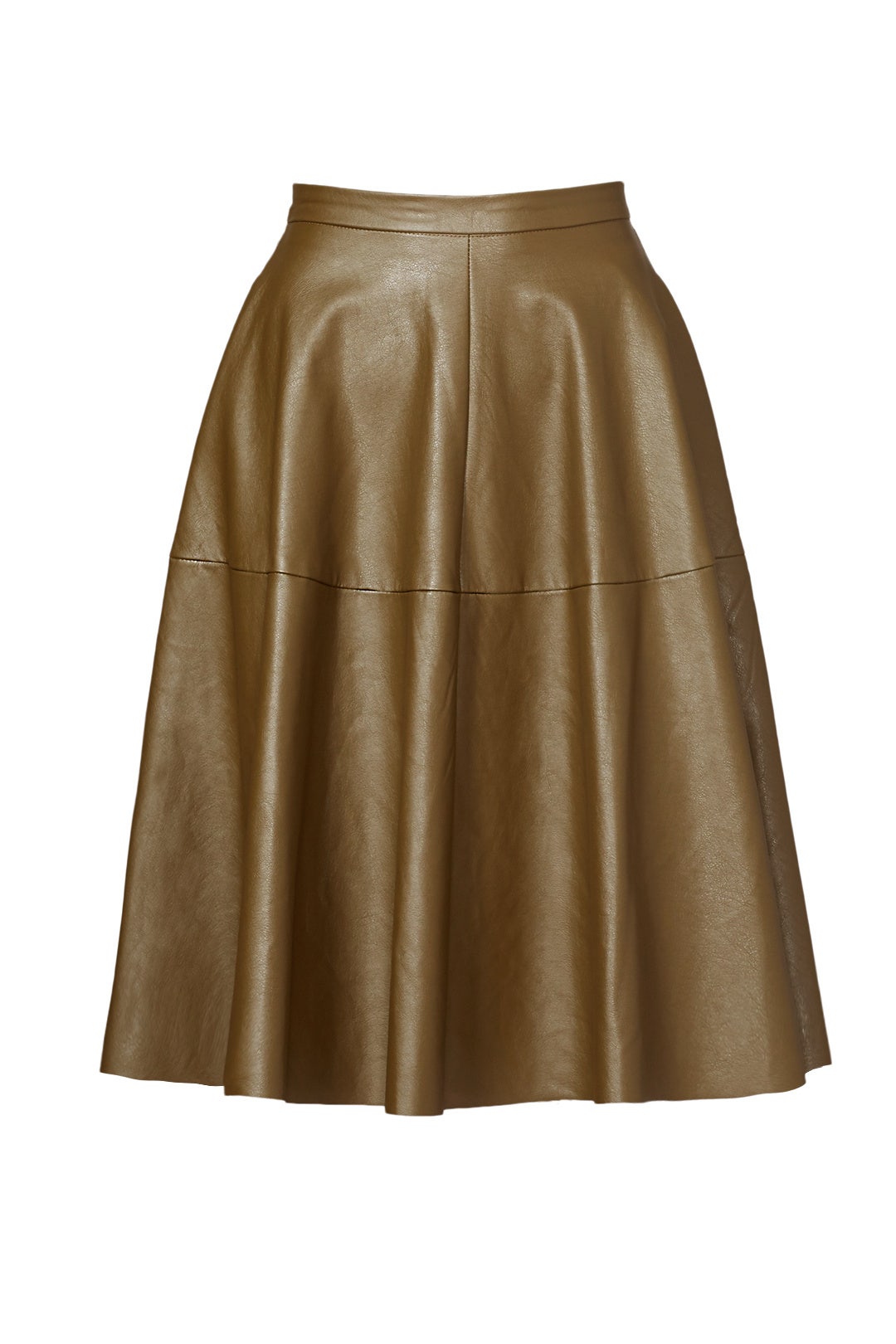 Olive Leather Skirt by J.O.A. 0