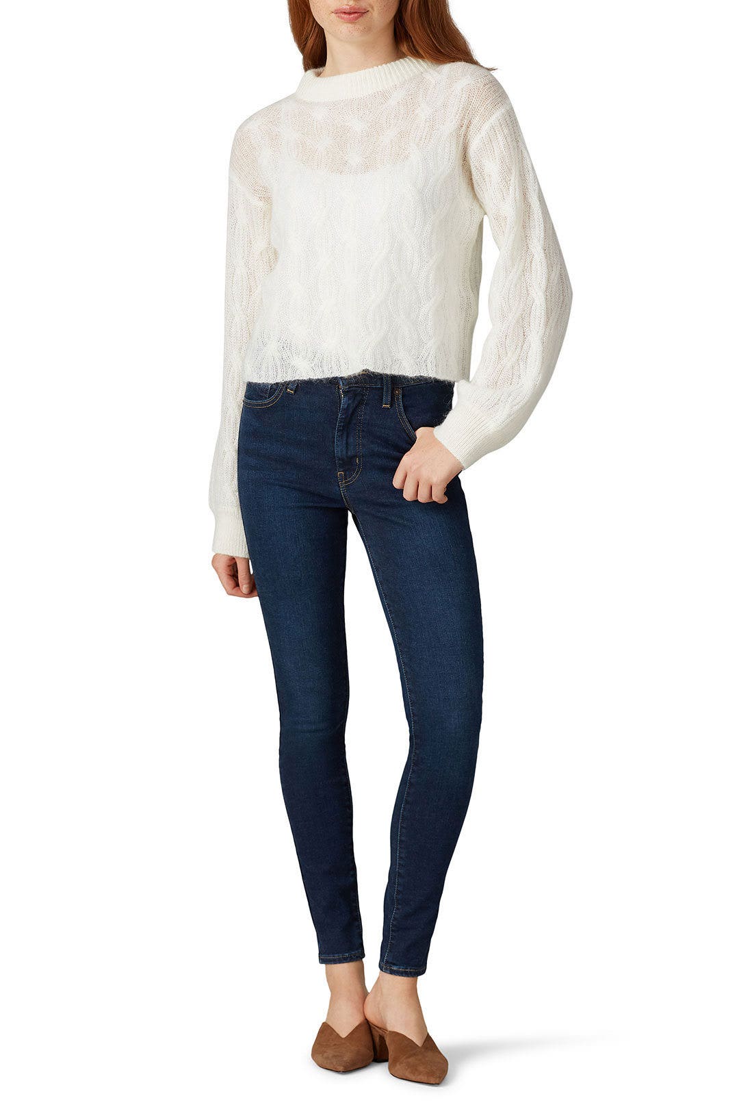 Dark Blue High Rise Super Skinny Jeans by Levi's 0