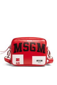 Iconic Logo Print Shoulder Bag by MSGM Handbags
