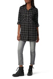 Main Street Plaid Boyfriend Tunic by Sanctuary