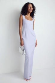 Scoop Neck Corset Gown by Sau Lee