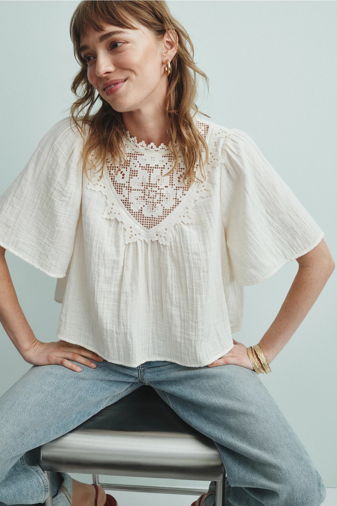 Lace Neck Top by Sea NY x RTR | Rent the Runway