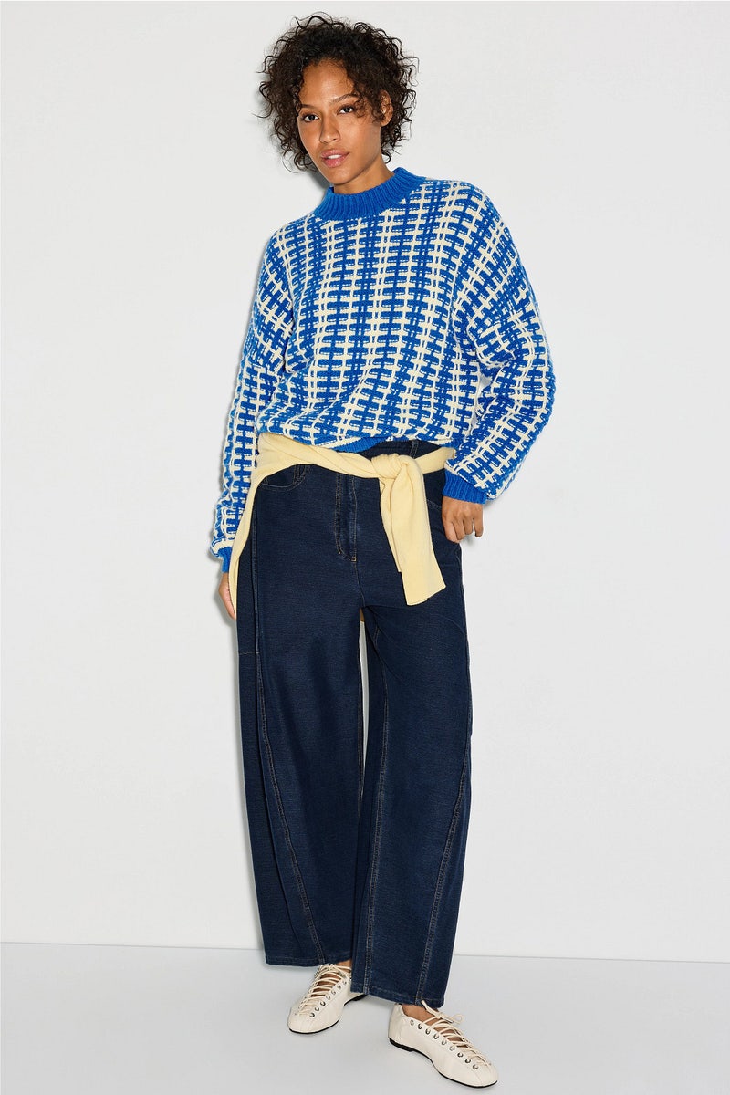 Blue Back to School Sweater by Stella Nova