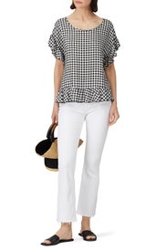 Gingham Ruffle Top by Slate & Willow