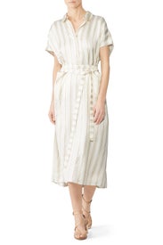 Ivory Striped Shirtdress by Co
