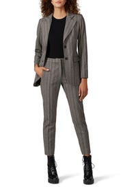 Grey Striped Trousers by Derek Lam 10 Crosby x RTR