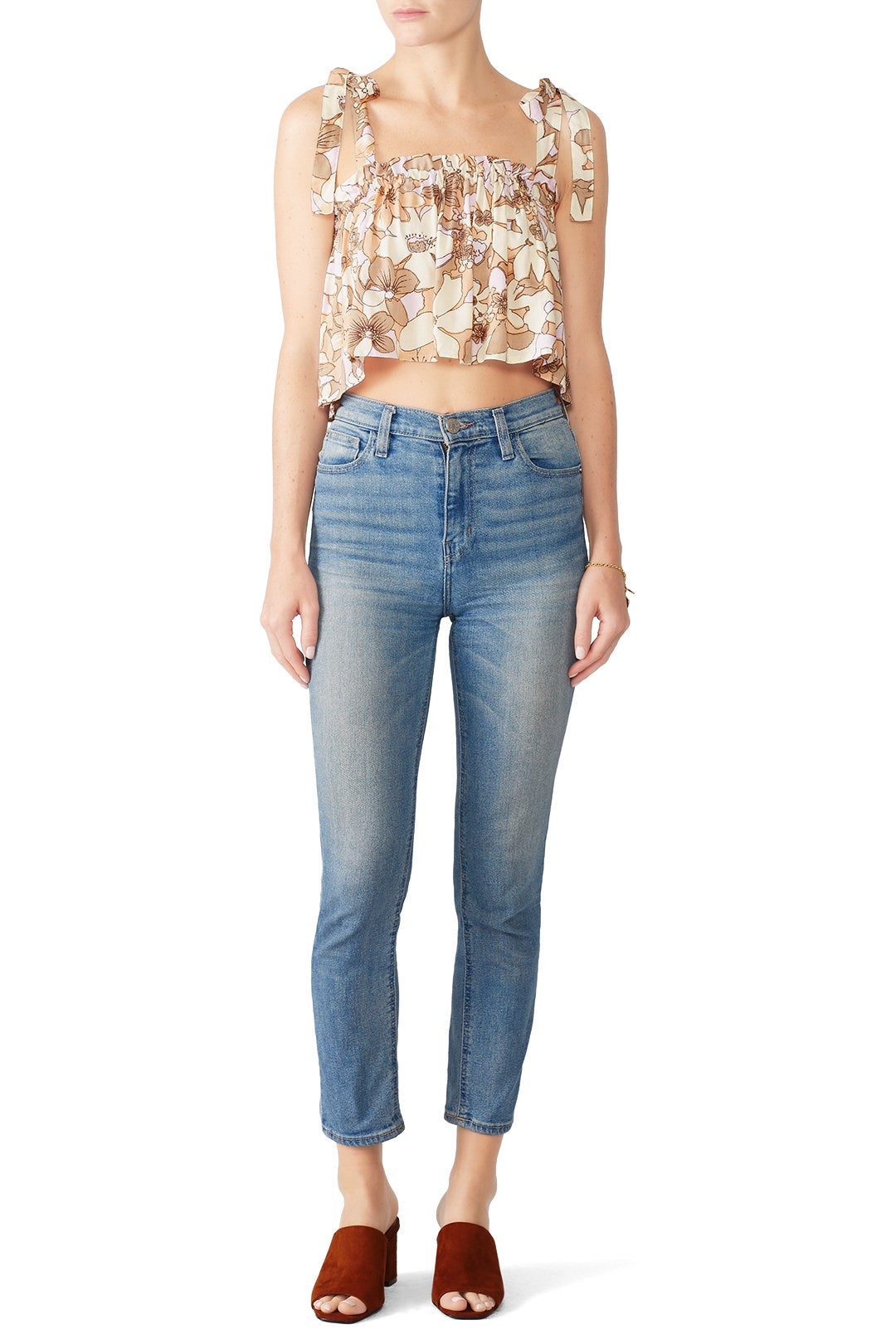 Renata Crop Tank Top by For Love and Lemons 0