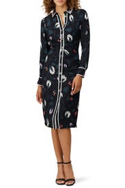Deco Bloom Crepe Shirtdress by kate spade new york