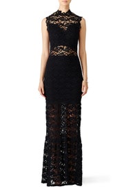 Black Dixie Lace Gown by Nightcap