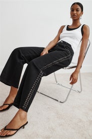 Sailor Scoop Eyelet Jeans by Rolla's