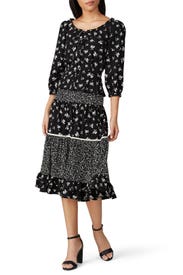 Black Floral Skirt by Sweet Baby Jamie