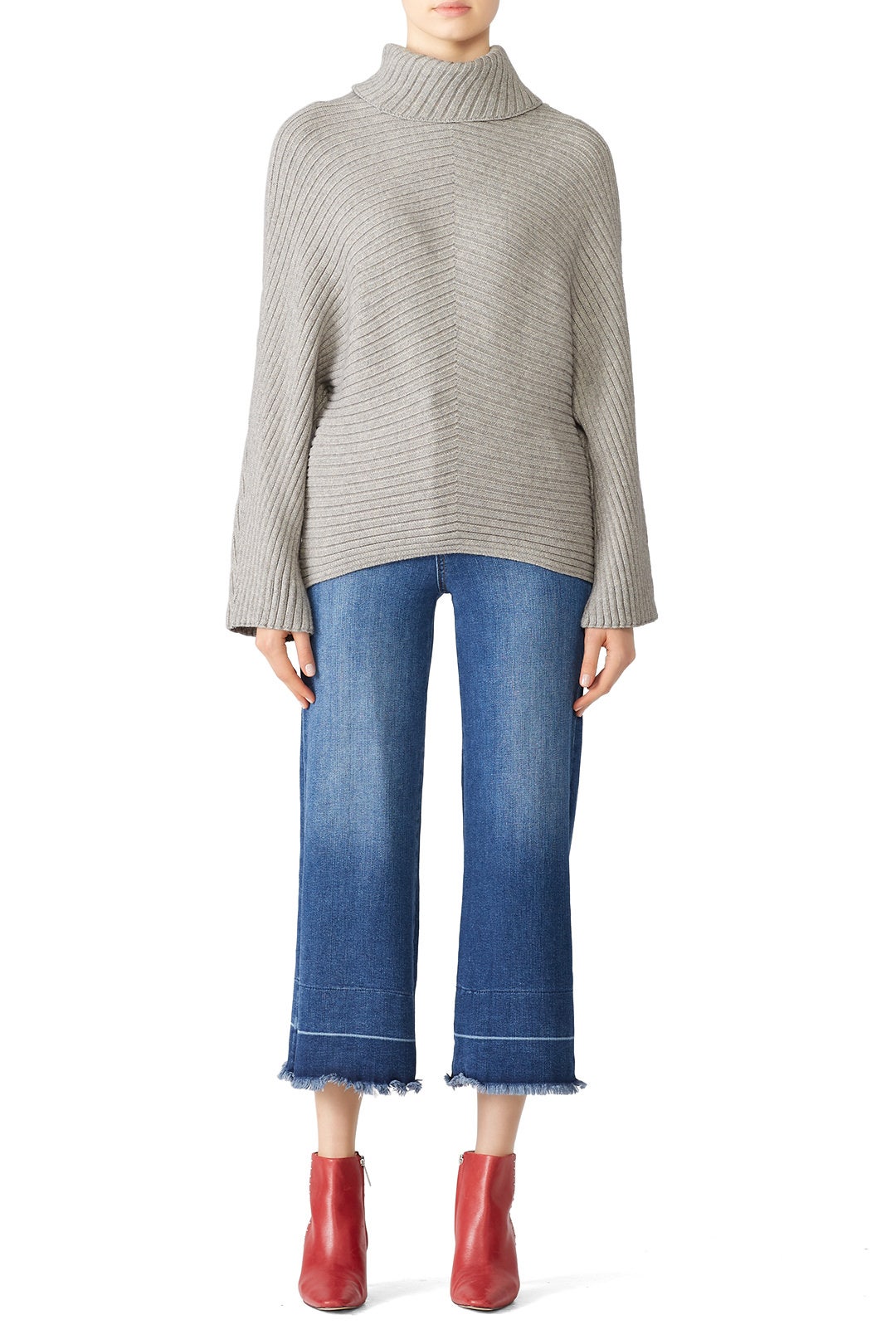 Grey Dolman Sweater by Slate & Willow 0