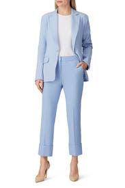 Sky Blue Banshee Pants by Trina Turk