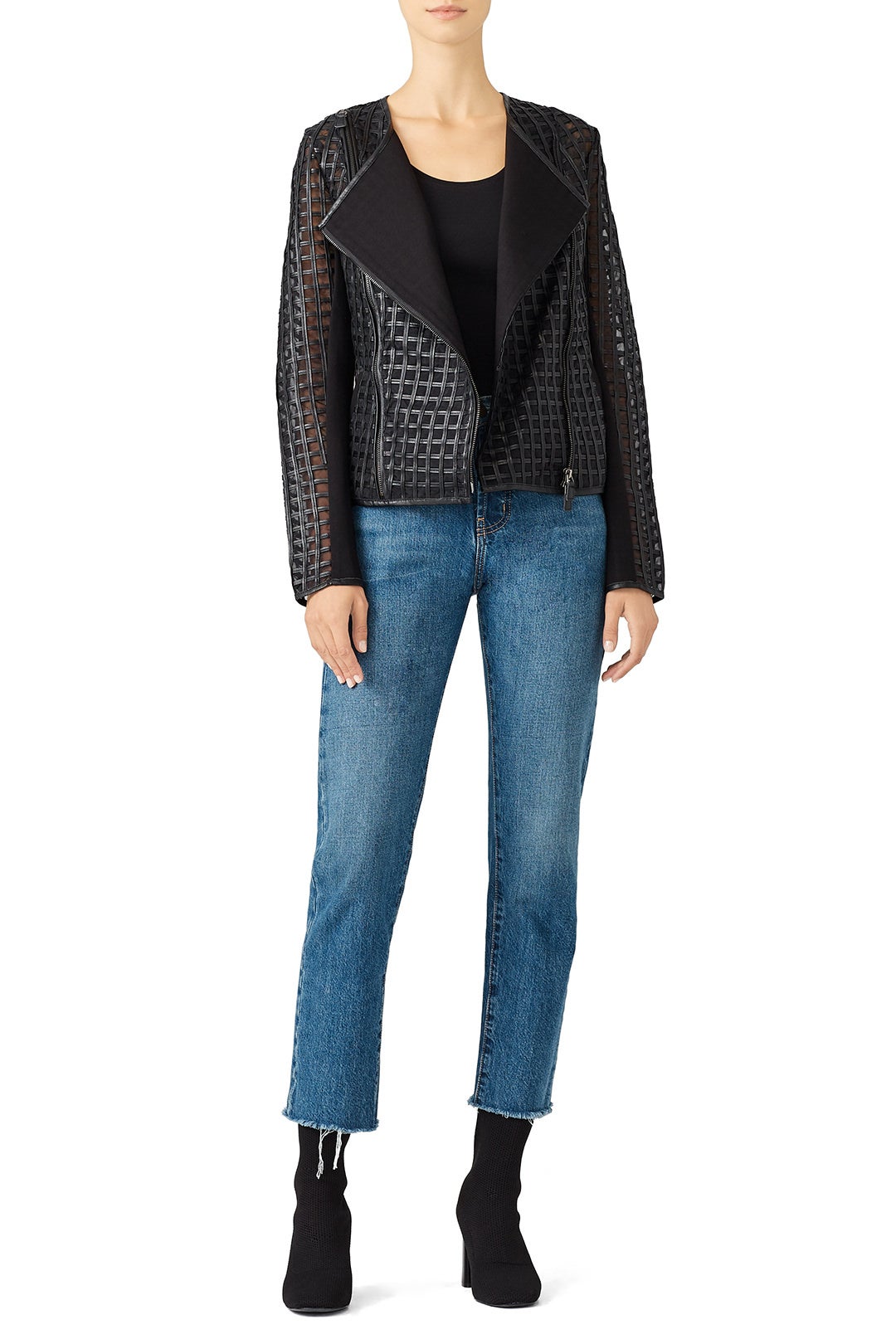 Cutout Leather Jacket by Bagatelle 0