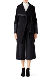 Black Diana Coat by Badgley Mischka