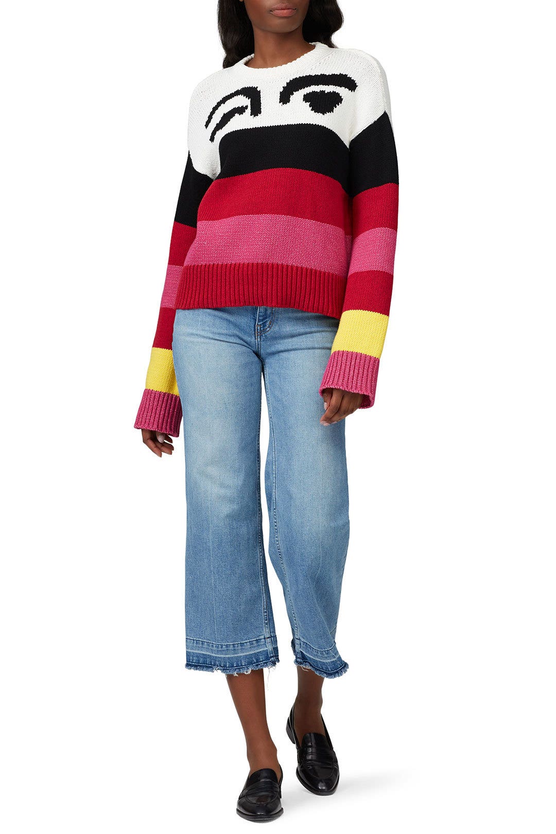 Multi Stripe Chunky Sweater by Derek Lam 10 Crosby 0