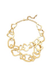 Gold Wavy Link Necklace by Kenneth Jay Lane