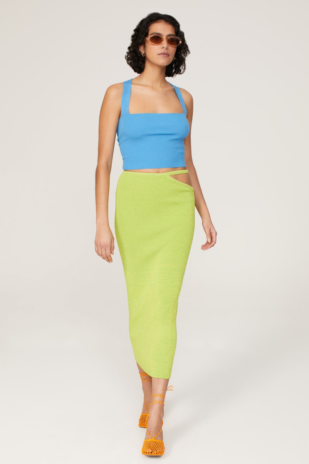 Louna Blue Tie Back Top Blue