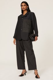 Mixed Media Wool Blazer by Maison Margiela
