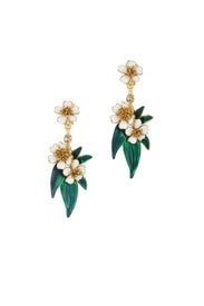Delicate Flowers Earrings by Oscar de la Renta