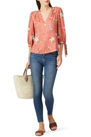 Lita Floral Top by Rebecca Taylor NYC