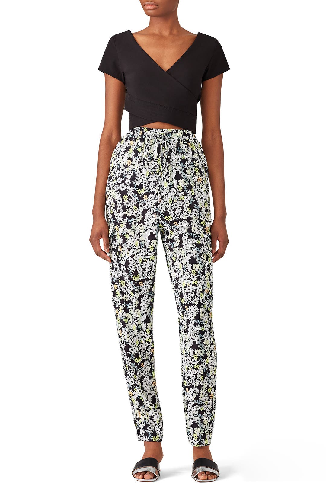 パンツ NOIRNINE Flower String Pants 5BMR0249 all-over-print-unisex-wide-leg