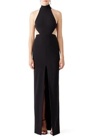 Black Piper Gown by Solace London