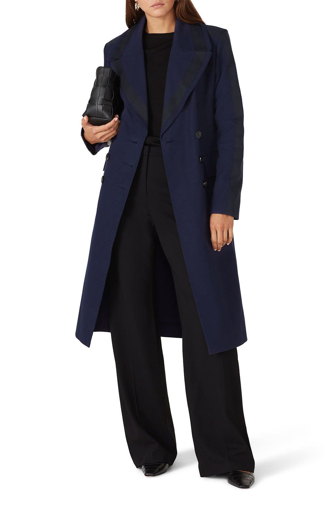 Navy Double Breasted Coat by Victor Alfaro x RTR 0
