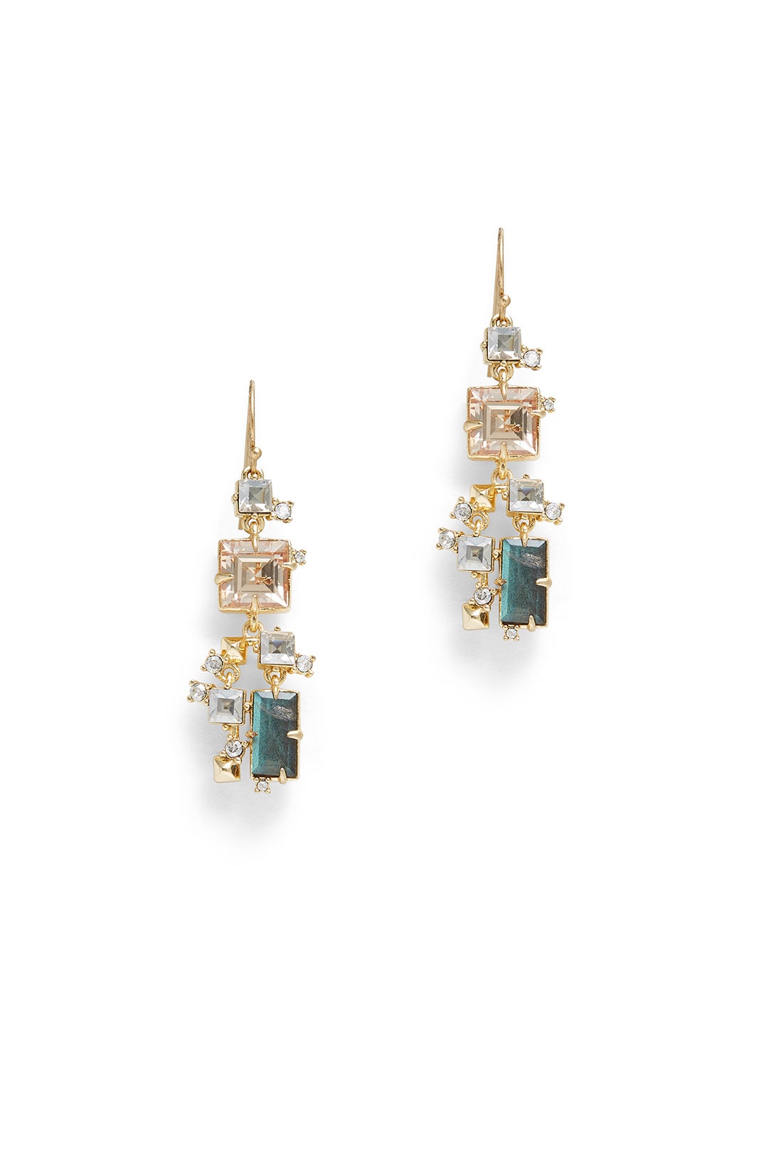 Mixed Stone and Crystal Drop Earrings by Alexis Bittar