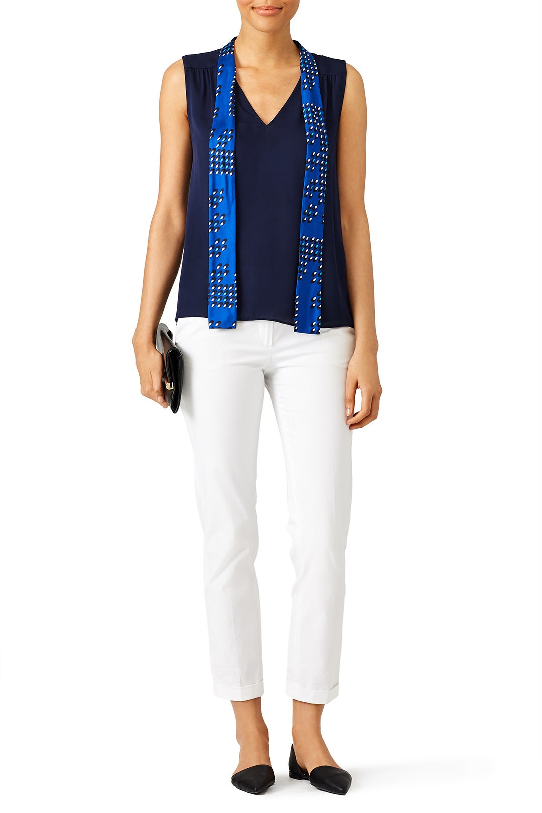Britni Sleeveless Tie Top by Diane von Furstenberg 0
