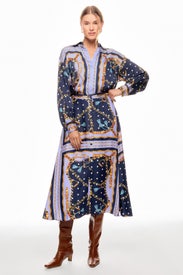 Chain Scarf Print Skirt by Maje