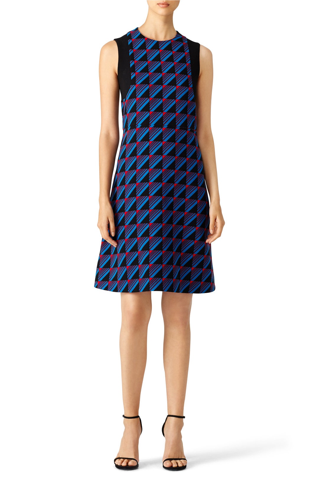 Geometric Block Shift Dress