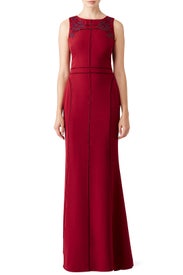 Burgundy Vine Gown by Marchesa Notte