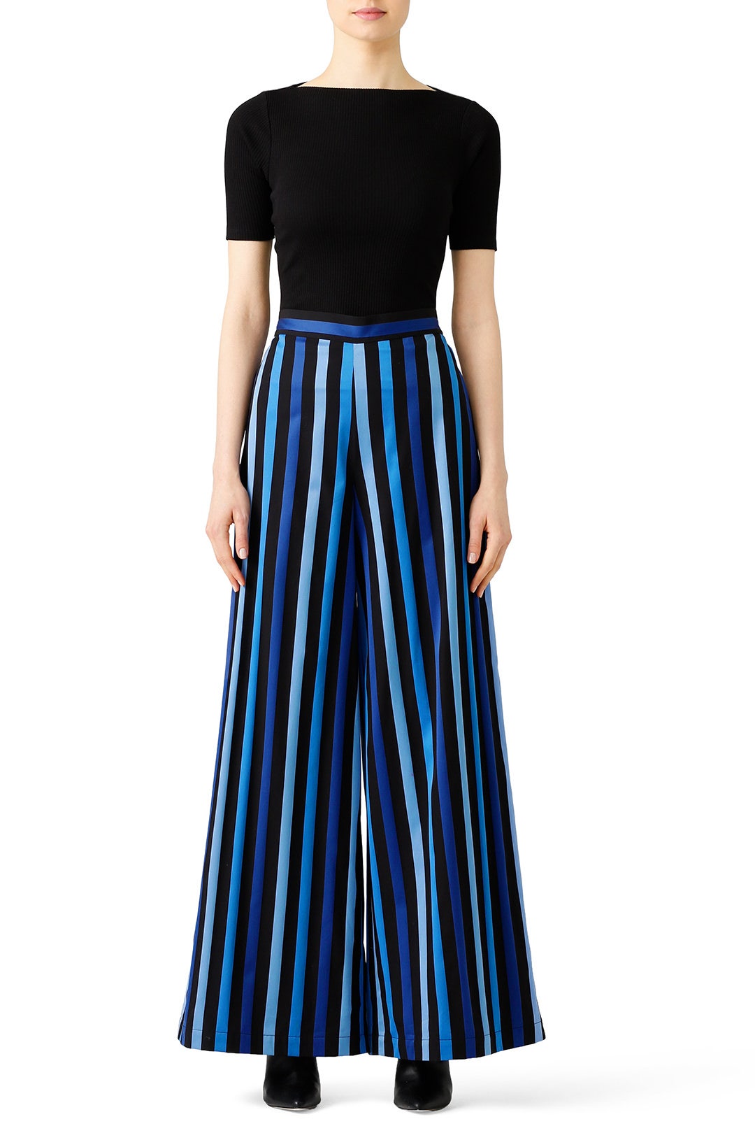 Blue Stripe Palazzo Pant by Osman 0