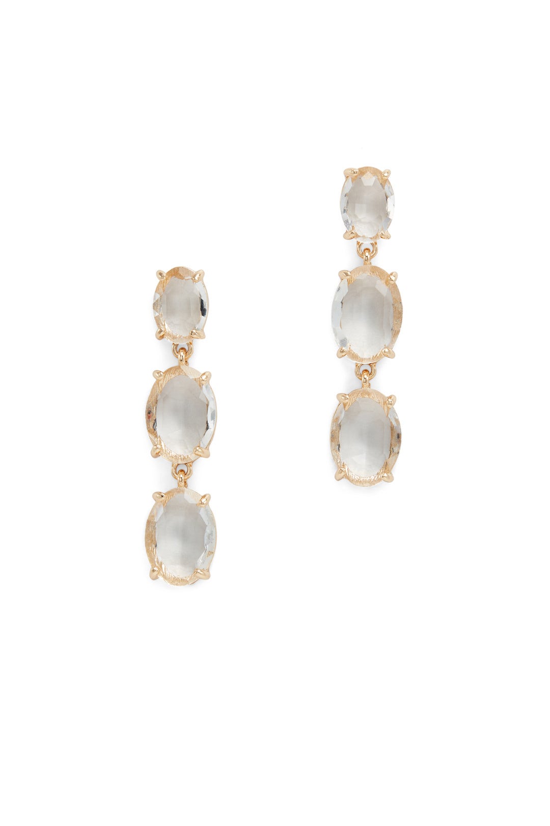 Gold Drop Crystal Earrings by Slate & Willow Accessories