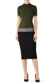 Contrast Trim Sweater by Tome