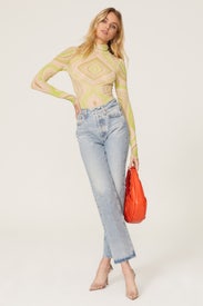 Zadie Swirl Mesh Turtleneck by AFRM