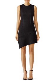 Black Asymmetrical Fluid Dress by Carven
