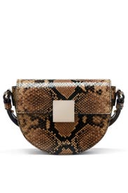 Cognac Snake Mini Oslo Crossbody by DeMellier