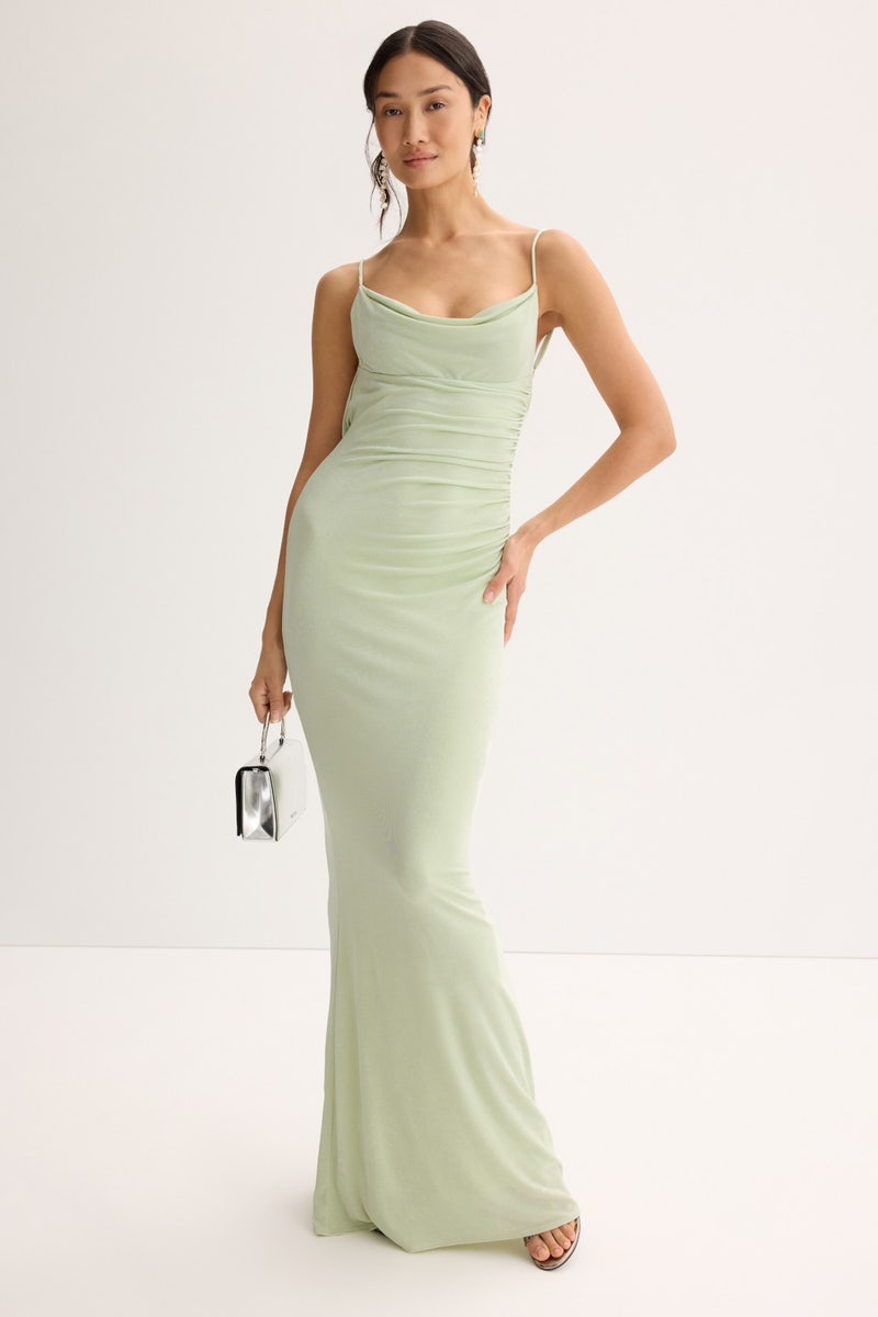Cowl Neck Surreal Gown by Katie May - Photo 0