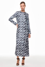 Crayon Leopard Silk Dress by Marni