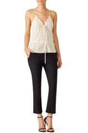 Cream Nadalyn Lace Top by Rachel Zoe