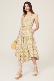 Enzo Floral Dress by Ulla Johnson