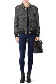 Woven Bomber Jacket by Badgley Mischka