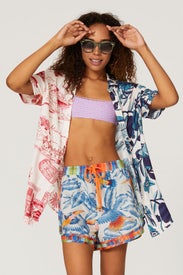 Mixed Print Button Down by FARM Rio
