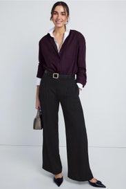 Tiana Pinstripe Trousers by BOSS