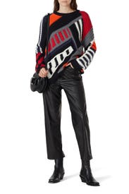 Patchwork Oversized Sweater by Koché