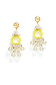 Yellow Boulevard Earrings by Lele Sadoughi